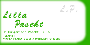 lilla pascht business card